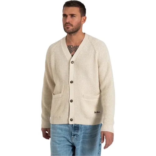 Wollmischung Strickjacke , Herren, Größe: M - Les Deux - Modalova