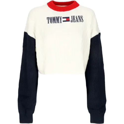 Weiße Archiv Ballonärmel Pullover - Tommy Hilfiger - Modalova