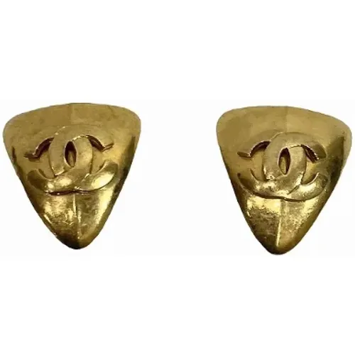 Pre-owned Metal earrings , female, Sizes: ONE SIZE - Chanel Vintage - Modalova