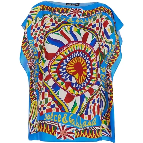 Carretto-Print Seidenbluse - Dolce & Gabbana - Modalova