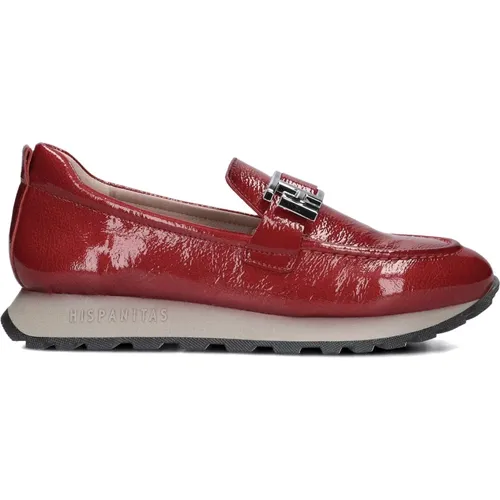 Rote Slip-Ons Hi243621 Lackleder , Damen, Größe: 37 EU - Hispanitas - Modalova