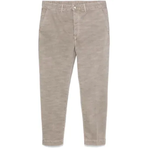 Slim Cut Dove Grey Trousers , male, Sizes: W34, W33 - Nine In The Morning - Modalova