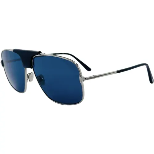 Aviator Square Sonnenbrille Blau Silber , unisex, Größe: ONE Size - Tom Ford - Modalova