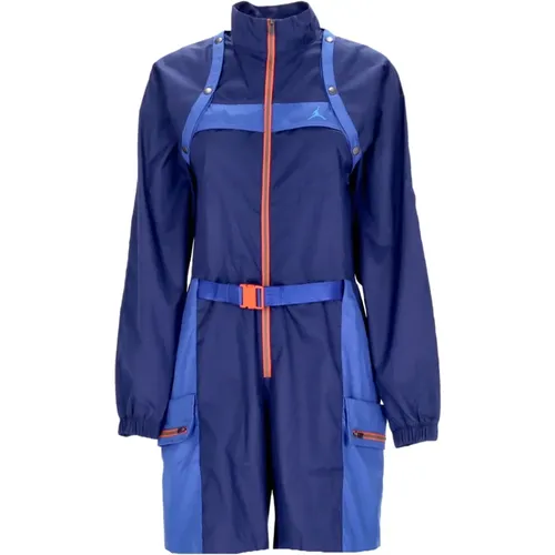 Blaue Utility-Jumpsuit mit abnehmbarer Strickjacke , Damen, Größe: XS - Jordan - Modalova