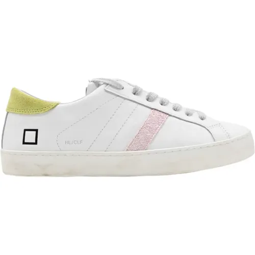 Weiß Gelb Hill Low Sneakers , Damen, Größe: 36 EU - D.a.t.e. - Modalova