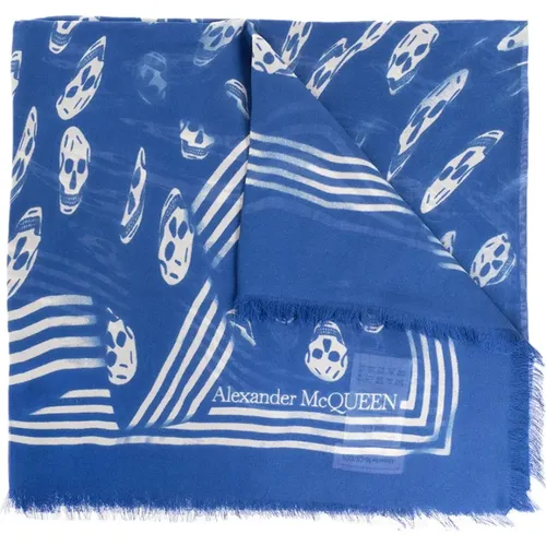 Vortex Skull Logo Scarf , male, Sizes: ONE SIZE - alexander mcqueen - Modalova