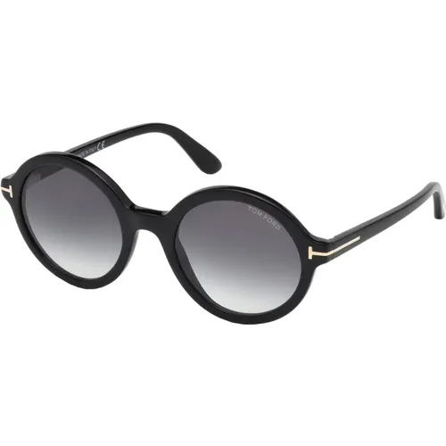 Grey Shaded Sunglasses Nicolette-02 , female, Sizes: 52 MM - Tom Ford - Modalova
