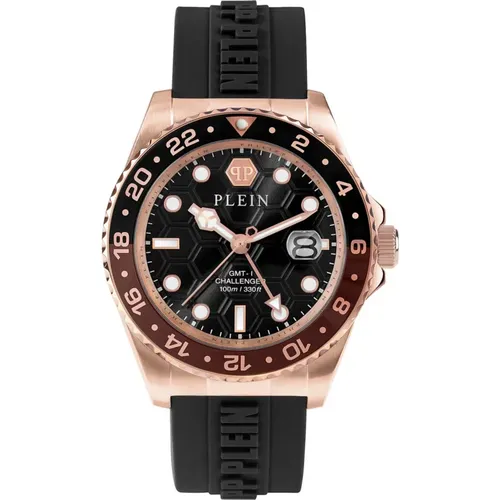 Gmt-I Challenger Rose Gold Watch , male, Sizes: ONE SIZE - Philipp Plein - Modalova
