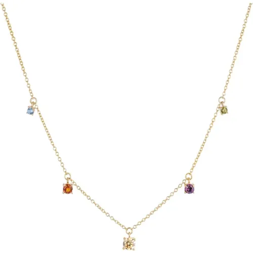 Mehrfarbiger Zirkon Halskette , Damen, Größe: ONE Size - Sif Jakobs Jewellery - Modalova