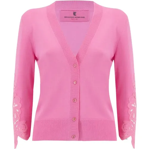 Cardigan , female, Sizes: XS, L, S - Ermanno Scervino - Modalova