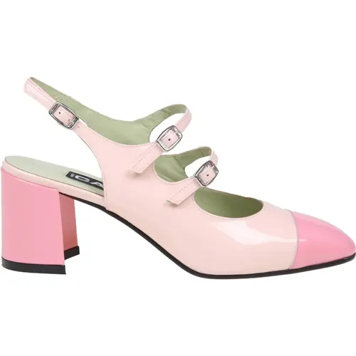 Rosa Leder Slingback Pumps , Damen, Größe: 37 EU - Carel - Modalova