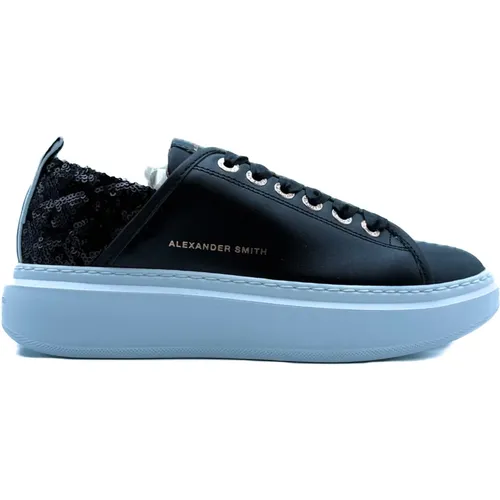 Schwarze Sneakers Modell 0341 , Damen, Größe: 40 EU - Alexander Smith - Modalova