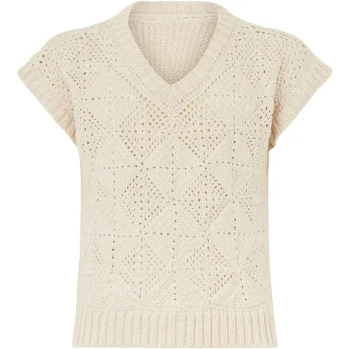 Diamond Crocheted Cotton Vest , male, Sizes: M - Ballantyne - Modalova