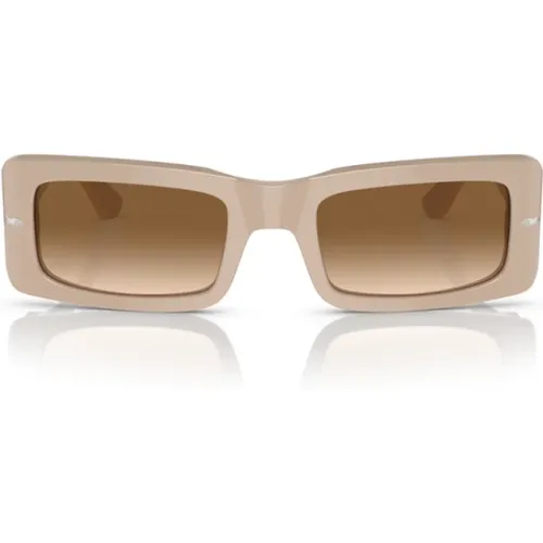 Moderne rechteckige Sonnenbrille mit ikonischem Pfeildesign , Damen, Größe: 54 MM - Persol - Modalova