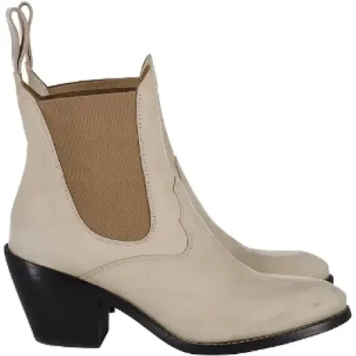 Pre-owned Suede boots , female, Sizes: 4 1/2 UK - Chloé Pre-owned - Modalova
