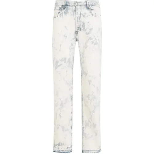 Indigo White Cotton Jeans , male, Sizes: W32, W33 - Gallery Dept. - Modalova