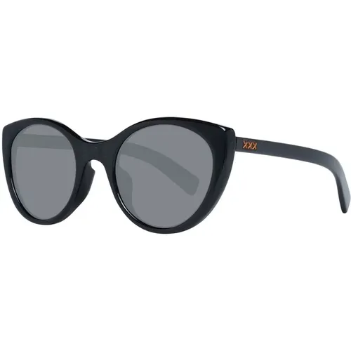 Schwarze Damen Sonnenbrille Rundes Gestell - Ermenegildo Zegna - Modalova