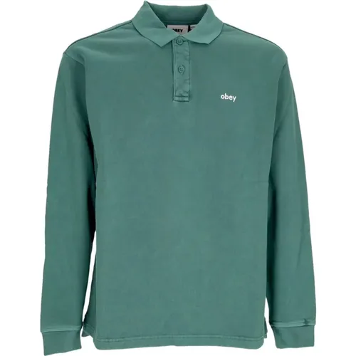 Adventure Long Sleeve Polo Shirt , male, Sizes: XL, L, S - Obey - Modalova