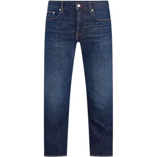 Schmale Blaue Jeans für Männer , Herren, Größe: W28 L32 - Tommy Hilfiger - Modalova