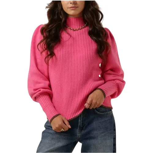 Rosa Puff Rippstrick Pullover - Co'Couture - Modalova