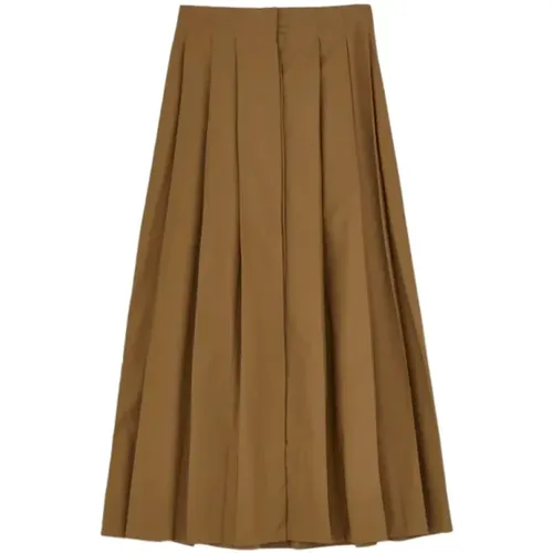 Sheer Cotton Nari Skirt Sephia , Damen, Größe: L - Mark Kenly Domino Tan - Modalova