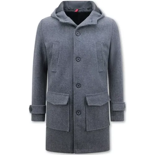 Tailored Winter Jacket with Hood for Men - 8931 , male, Sizes: XL, M, S, L, XS - Enos - Modalova