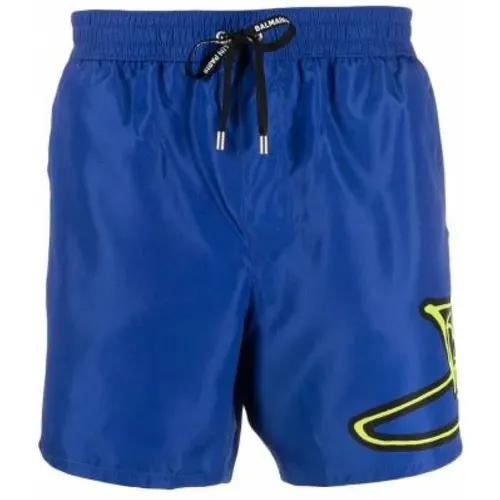 Beachwear Statement Shorts , male, Sizes: S, L - Balmain - Modalova