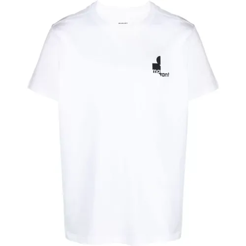 T-Shirt mit Logo aus Bio-Baumwolle , Herren, Größe: M - Isabel marant - Modalova