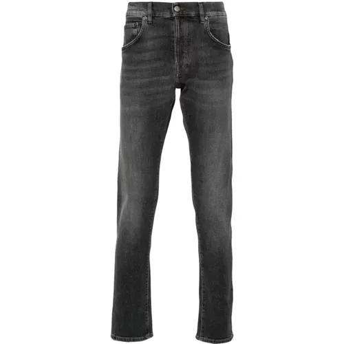 Black Slim-fit Jeans with Whiskering Effect , male, Sizes: W36, W33, W31, W32 - PT Torino - Modalova