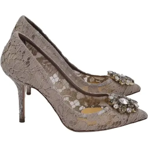 Pre-owned Cotton heels , female, Sizes: 5 UK - Dolce & Gabbana Pre-owned - Modalova