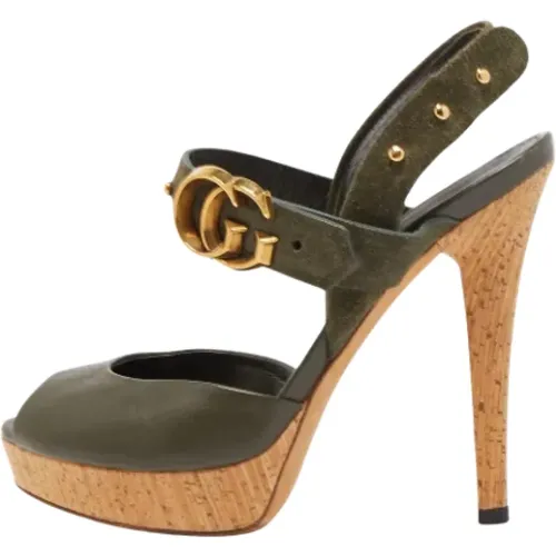 Pre-owned Leder sandals , Damen, Größe: 35 1/2 EU - Gucci Vintage - Modalova