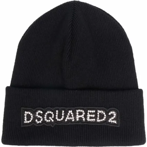 Knit Hat for Men , female, Sizes: ONE SIZE - Dsquared2 - Modalova