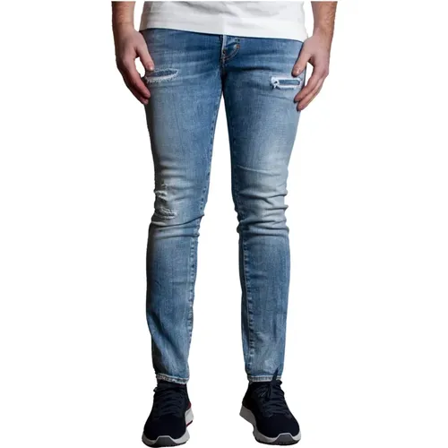 Zerstörte Blaue Skater Jeans , Herren, Größe: XL - Dsquared2 - Modalova
