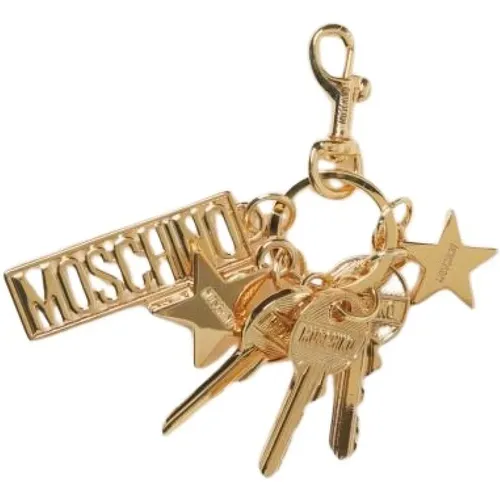 Schlüsselanhänger Logo Couture Gold Druck , Damen, Größe: ONE Size - Moschino - Modalova