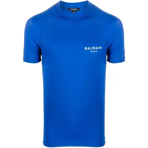 Raglan short sleeves t-shirt , male, Sizes: S, L, M - Balmain - Modalova