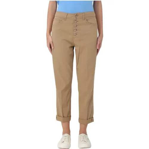 Cropped Trousers , female, Sizes: W29 - Dondup - Modalova