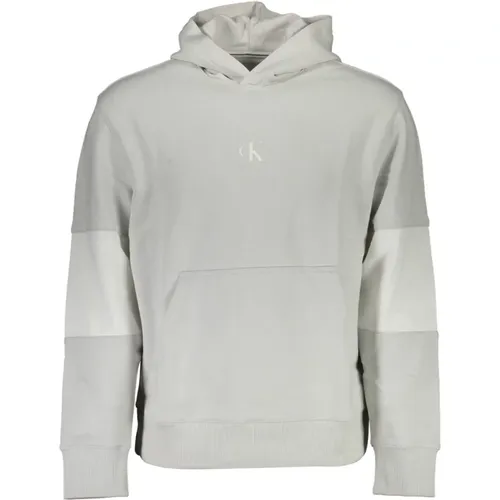 Kapuzenpullover Grau Langarm Kontrast - Calvin Klein - Modalova