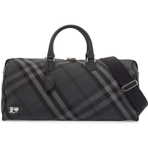 Grid Pattern Travel Duffel Bag , female, Sizes: ONE SIZE - Burberry - Modalova