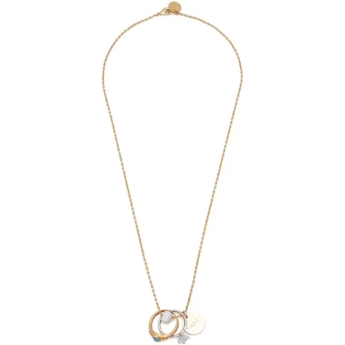 Goldener Ring Anhänger Halskette , Damen, Größe: ONE Size - Marni - Modalova