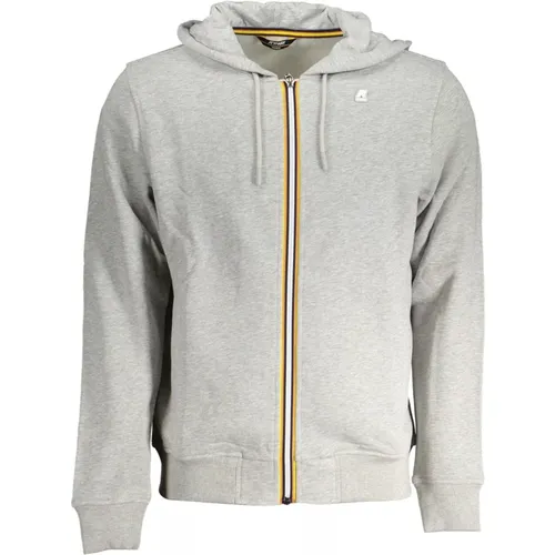 Herren Kapuzen-Zip-Sweatshirt Grau - K-way - Modalova