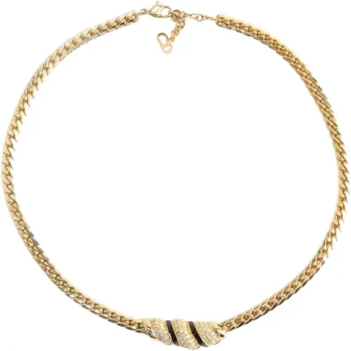 Pre-owned Gold necklaces , female, Sizes: ONE SIZE - Dior Vintage - Modalova