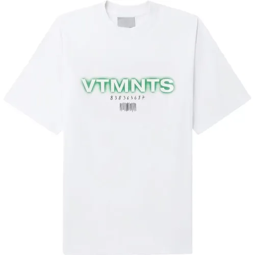 Bedruckte T-Shirts und Polos in Weiß , Herren, Größe: M - Vtmnts - Modalova