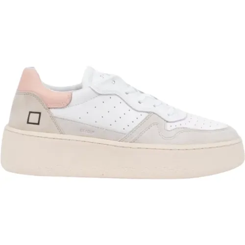 Weiße und rosa Sneaker , Damen, Größe: 41 EU - D.a.t.e. - Modalova