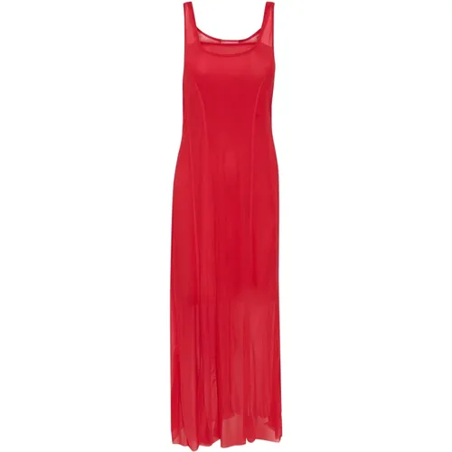 Rotes Maxikleid Messigz Haute , Damen, Größe: XS - Gestuz - Modalova