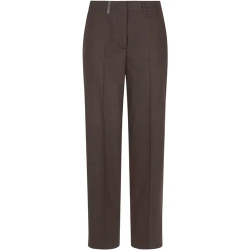 Wool Cashmere Stretch Flannel Pants , female, Sizes: XL, XS, M, L, S - PESERICO - Modalova