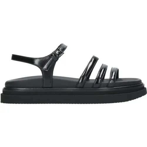Varnished Leather Flat Sandals , female, Sizes: 7 UK - Hogan - Modalova