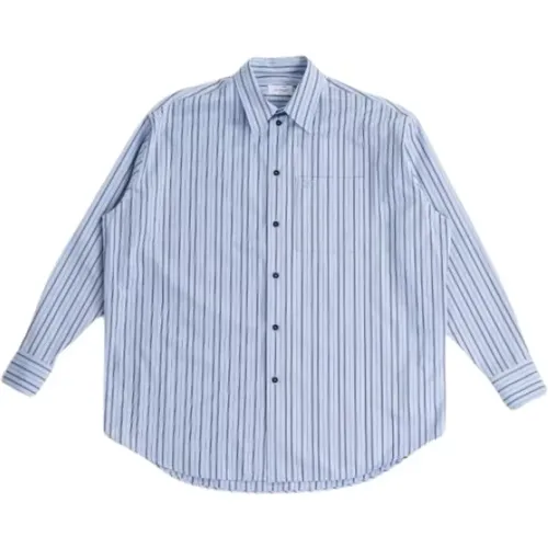 Light Striped Cotton Poplin Shirt , male, Sizes: M, S - Off White - Modalova