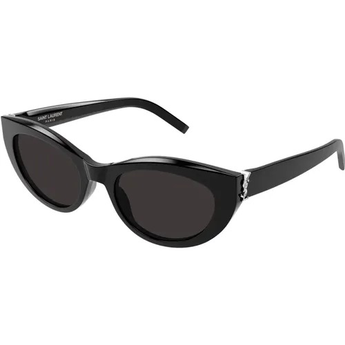 Schwarz/Graue Sonnenbrille SL M115,Stylische Sonnenbrille SL M115,Stilvolle Leder Umhängetasche,Sonnenbrille SL M115 - Saint Laurent - Modalova