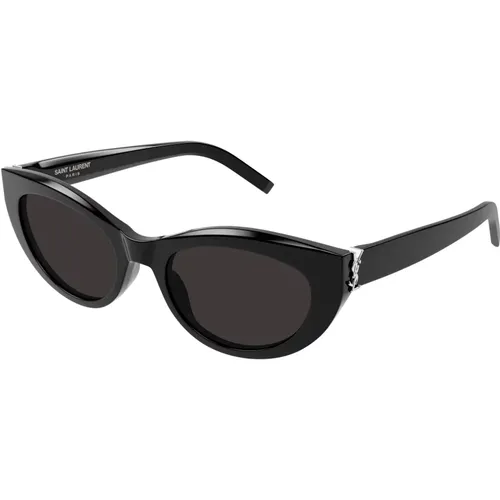 Schwarz/Graue Sonnenbrille SL M115 , Damen, Größe: 54 MM - Saint Laurent - Modalova