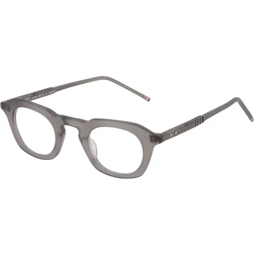 Rechteckige Optische Brille Satin Kristall Grau - Thom Browne - Modalova